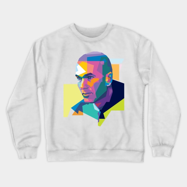 Zinedine Zidane WPAP V1 Crewneck Sweatshirt by can.beastar